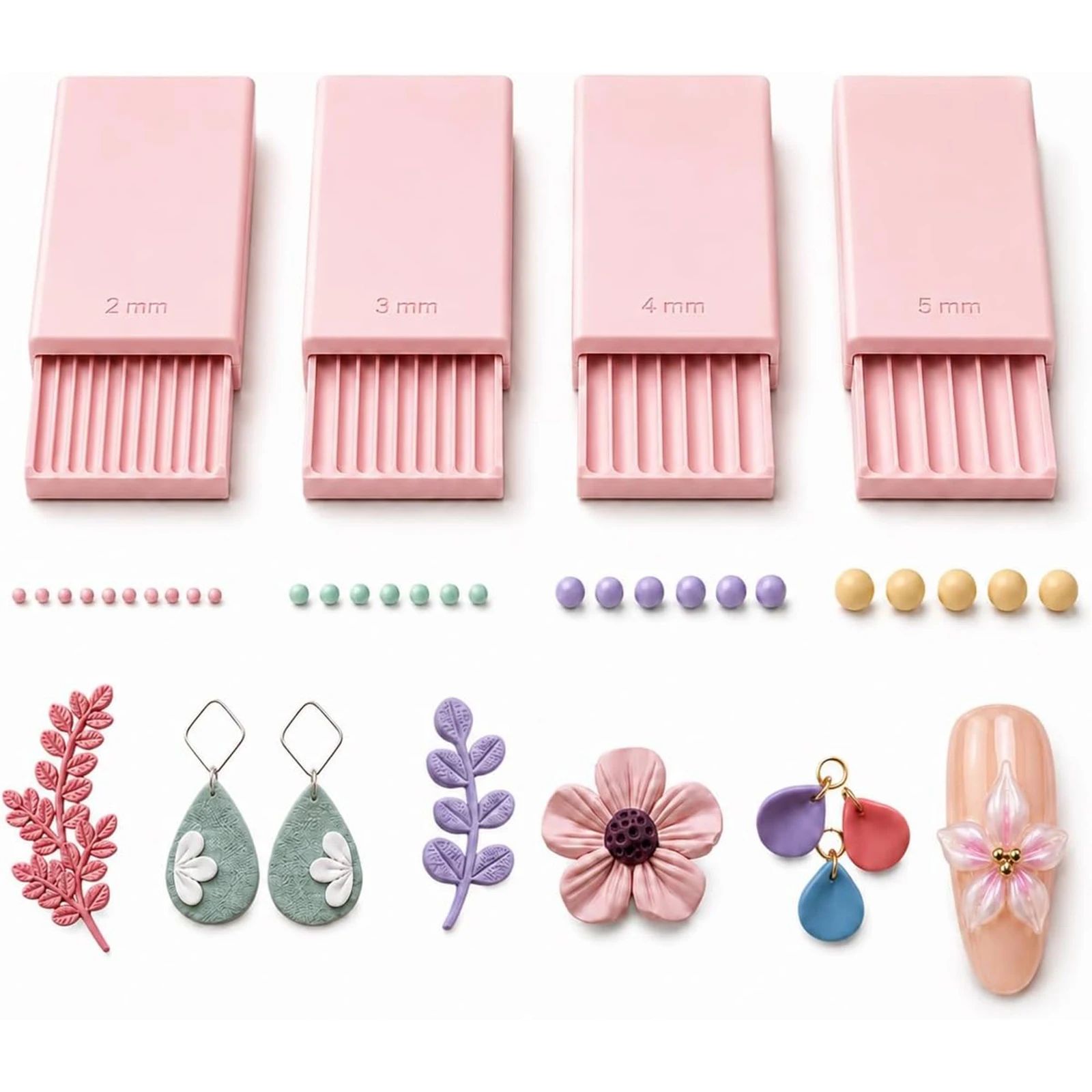Nail Art Gel - 4PCS 3D Print Clay Gel Ball