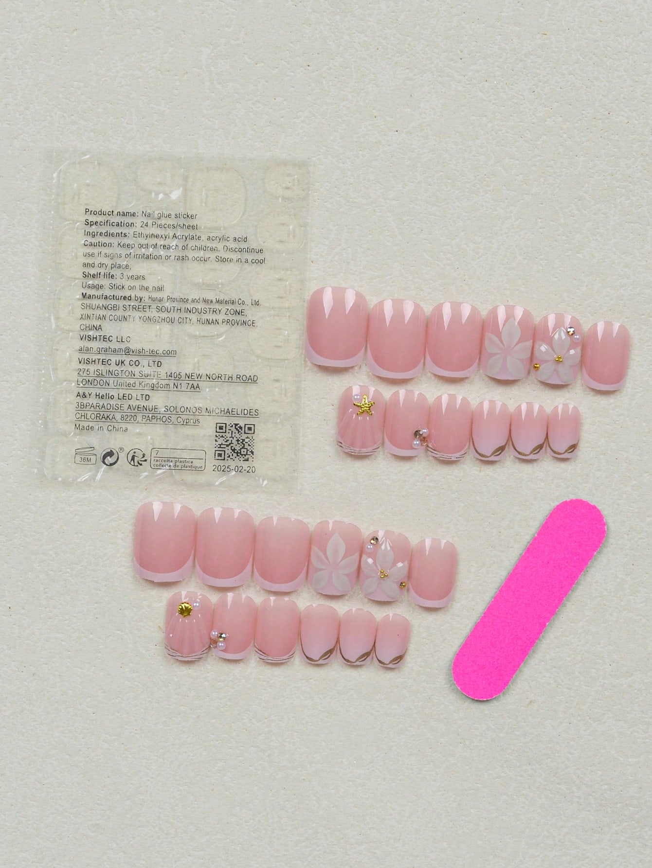 24pcs Short Square White Frenc - Nail Art Chrome review and price