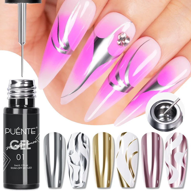 5ml Golden Silvery Metallic Pa - Nail Art Chrome review and price
