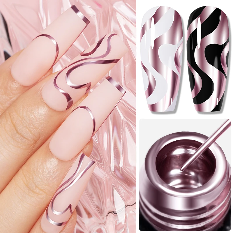 5ml Golden Silvery Metallic Pa - Nail Art Chrome review and price