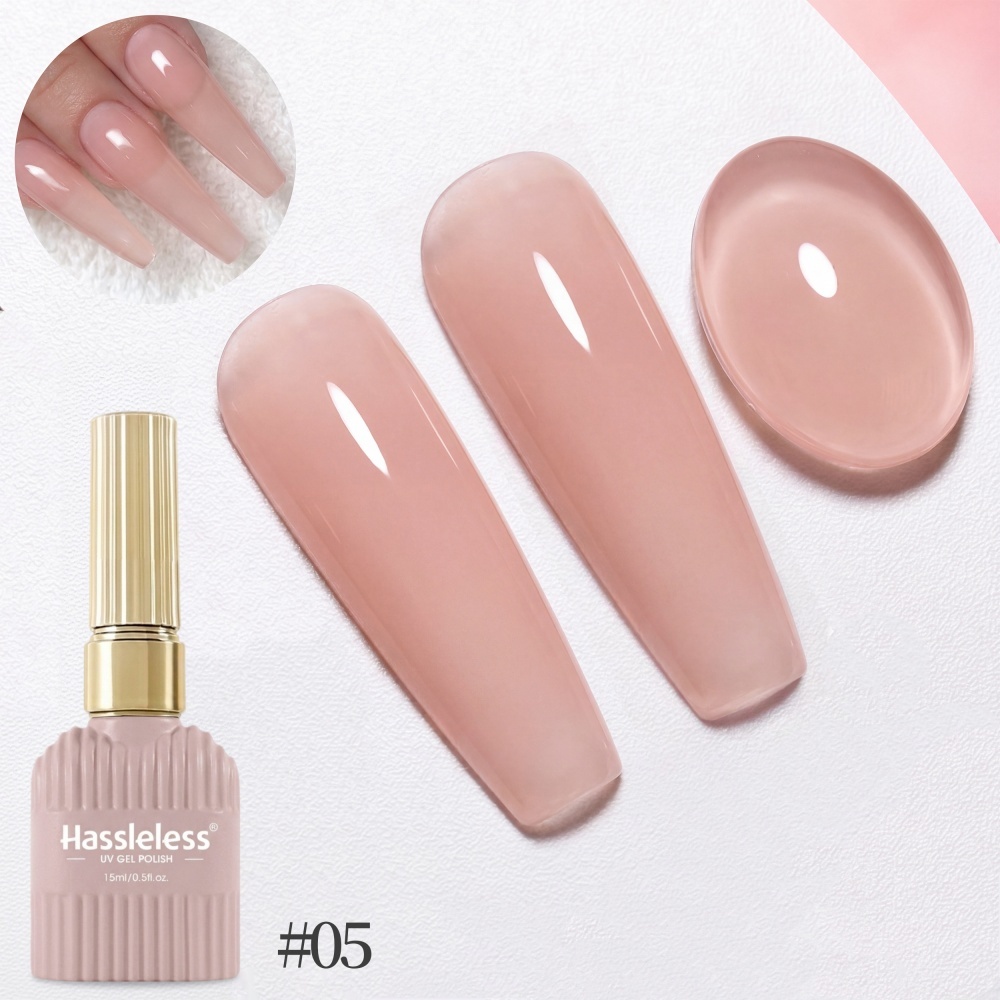 Hassleless 15ml Sheer Nude Pin - Nail Art Natural Pink review and price