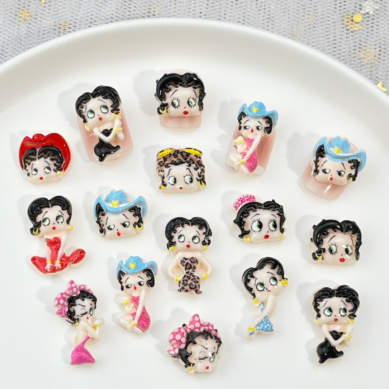 100pcs Cartoon Betty Nail Art  - Nail Art Gel review and price