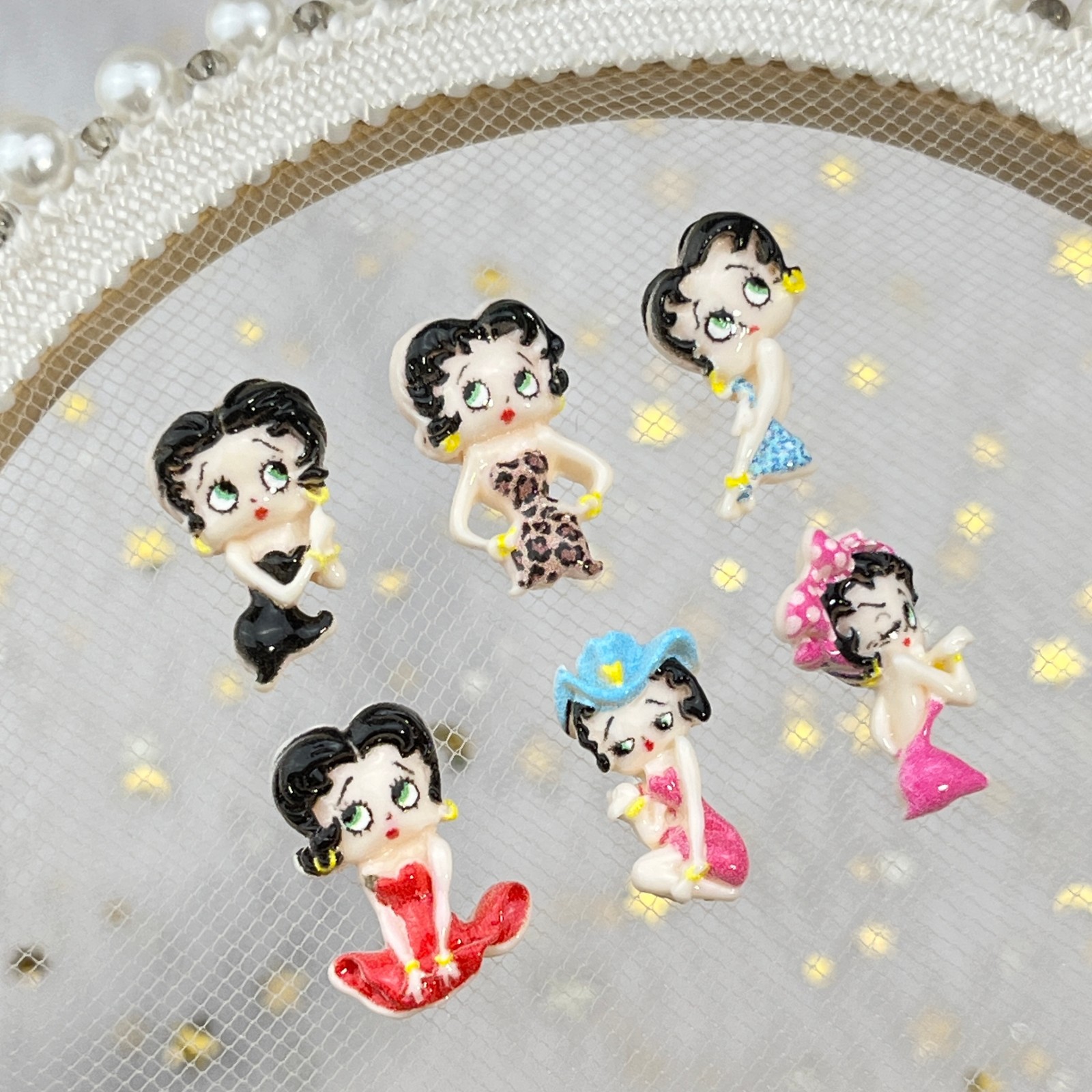 100pcs Cartoon Betty Nail Art  - Nail Art Gel review and price