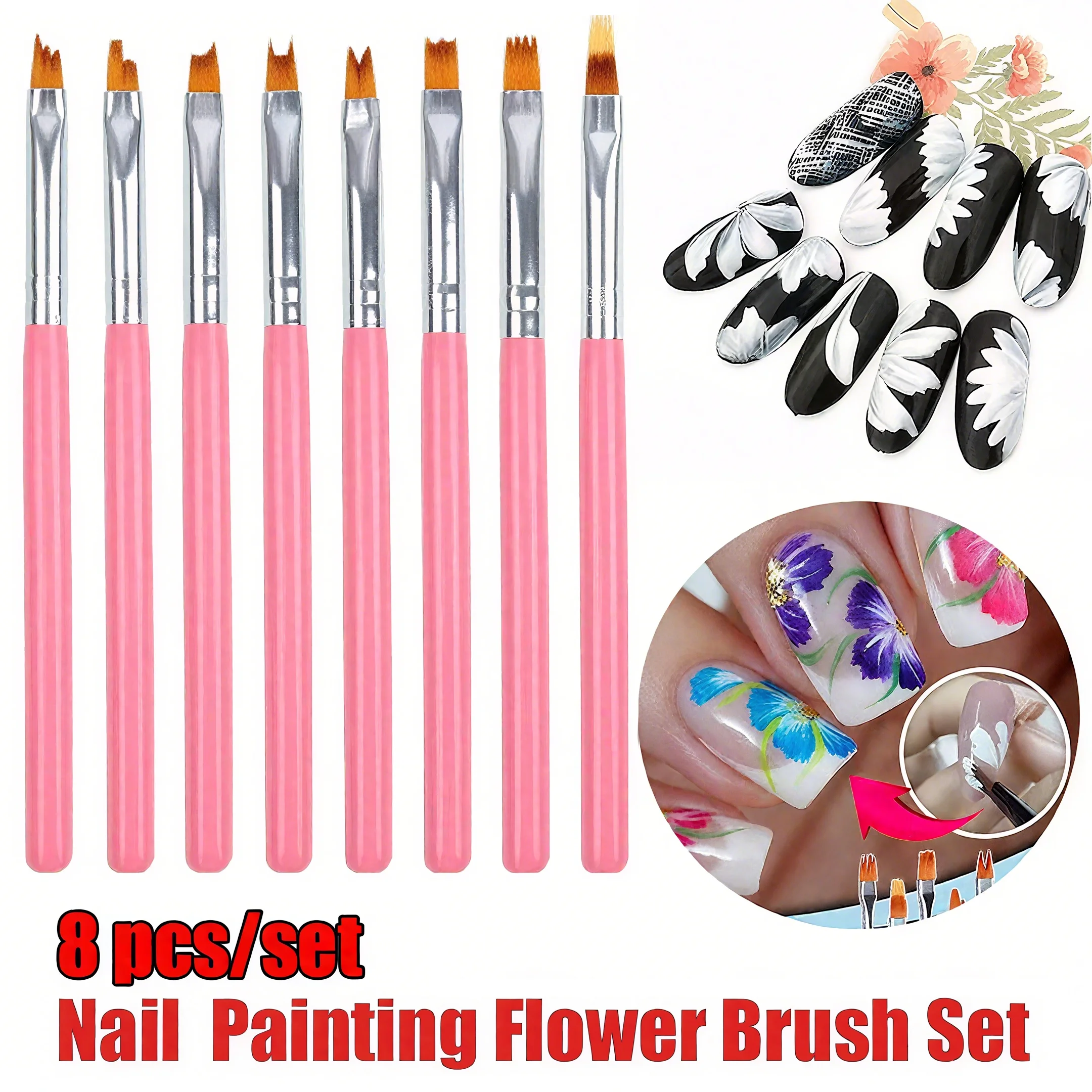 8-Piece Nail Art Brush Set – Z - Nail Art Zig Zag review and price