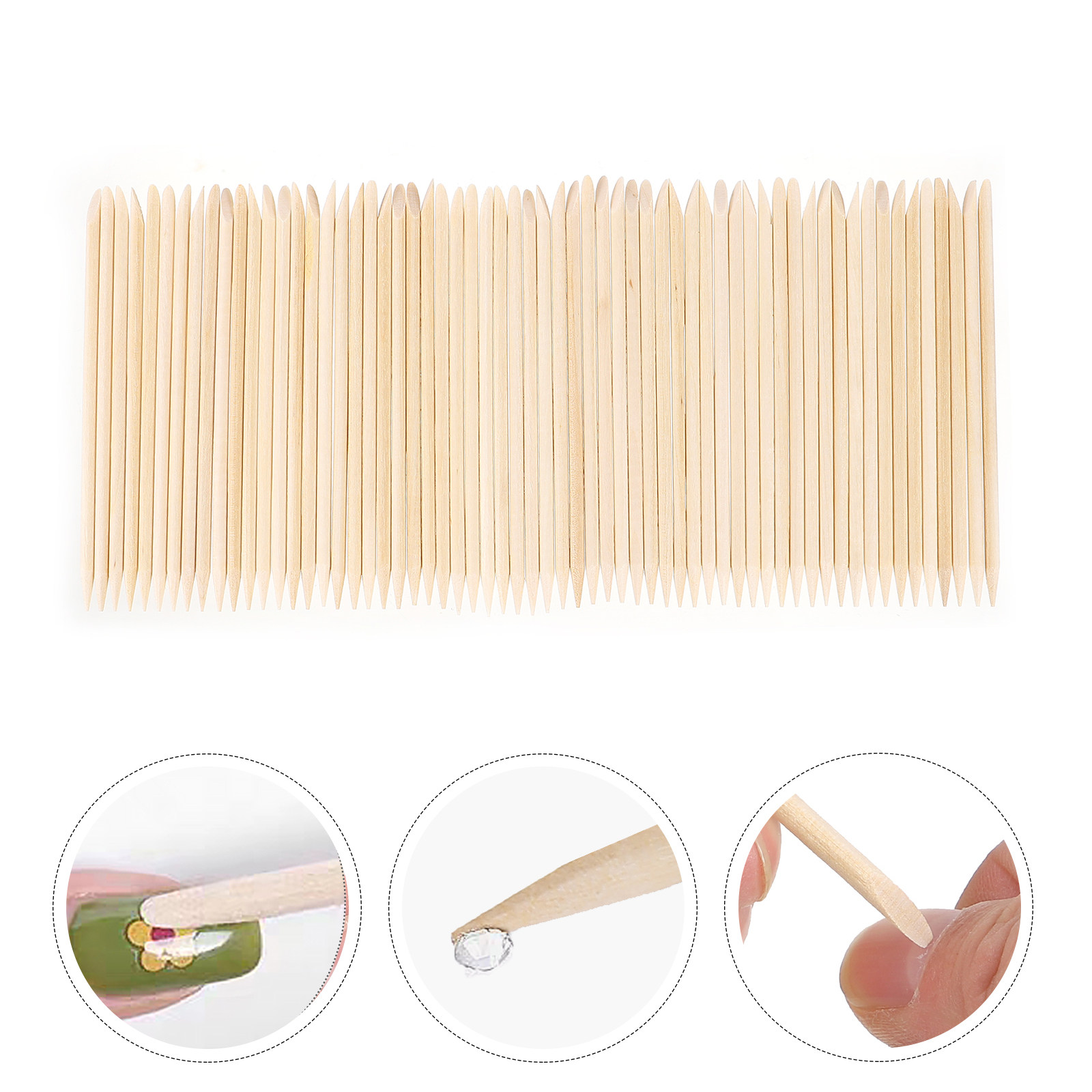 200pcs Orange Wood Cuticle Sti - Nail Art Gel review and price