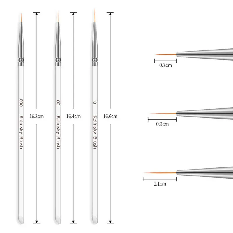 3pcs Nail Art Brush Nail Paint - Nail Art One Stroke review and price