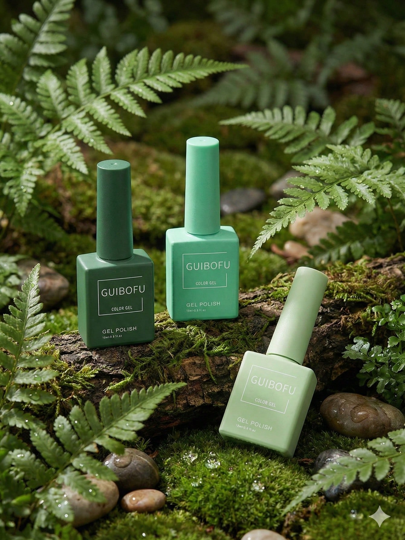 3Pcs/Set 15ml Forest Green Gel - Nail Art Emerald Green review and price