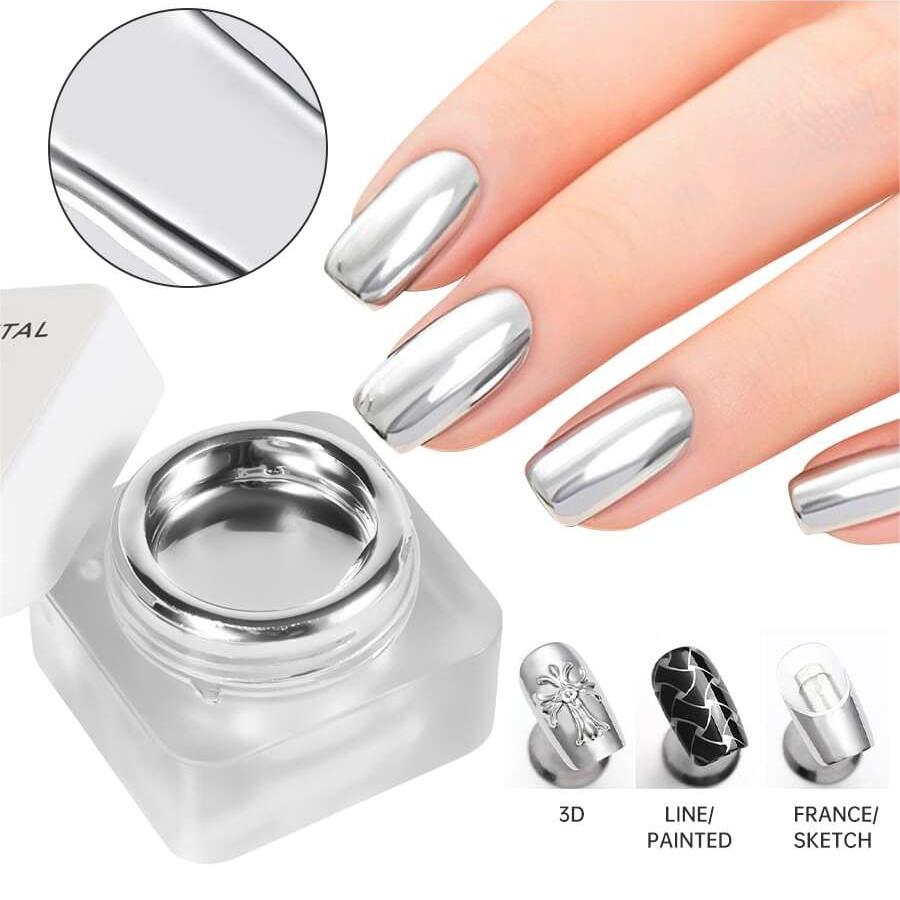 Mirror Metal Gel Nail Polish w - Nail Art Chrome review and price