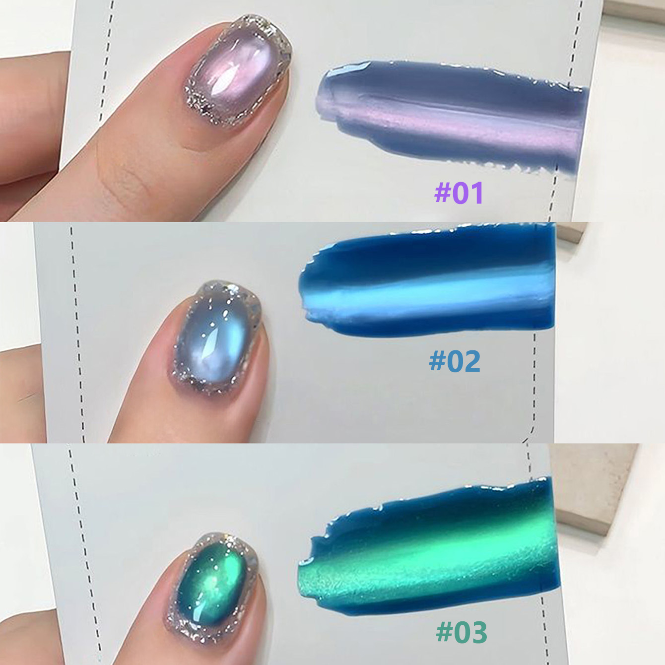 1pcs SHAKA Sea Fantasy Cat Eye - Nail Art Emerald Green review and price