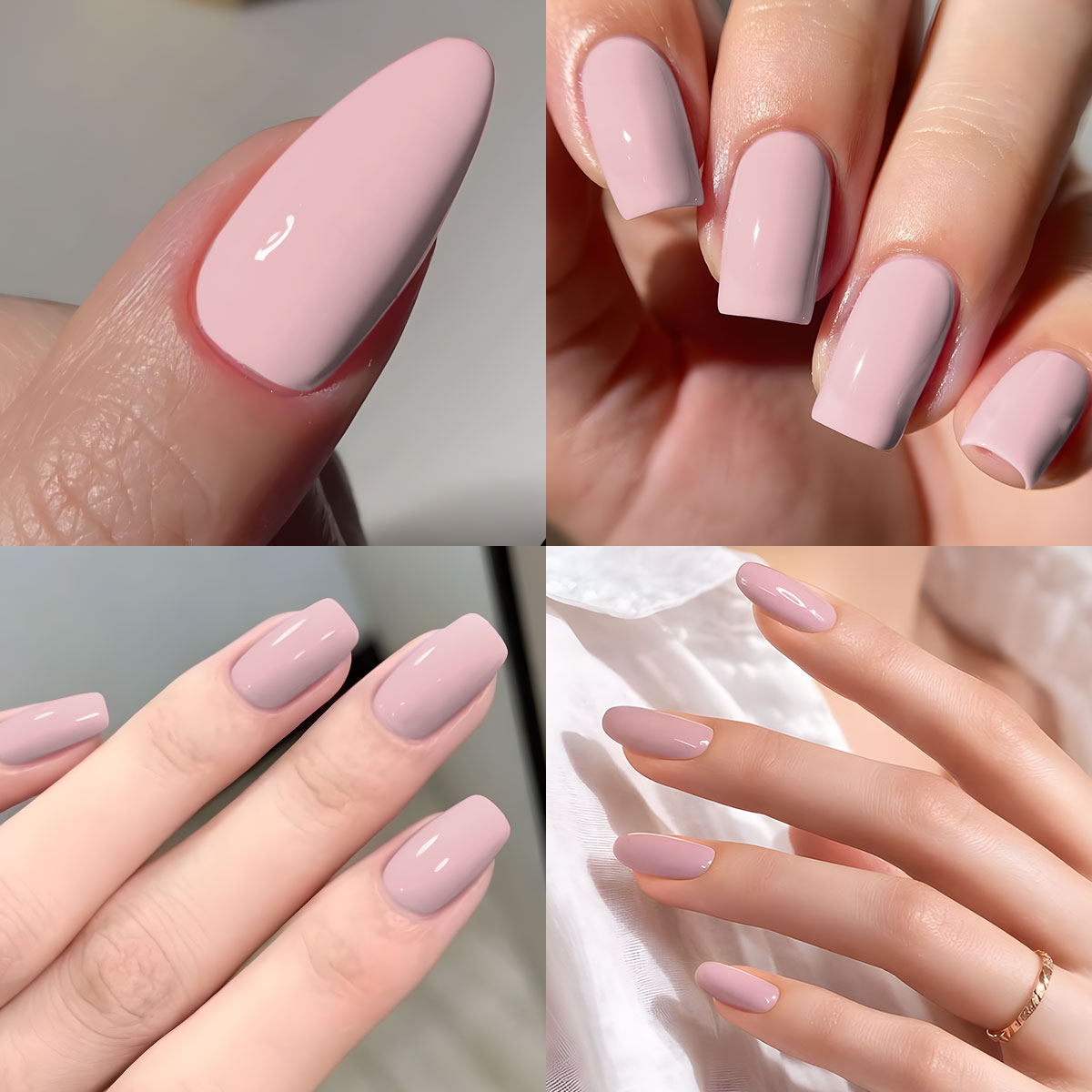 VOKY four-piece nude pink crea - Nail Art Natural Pink review and price